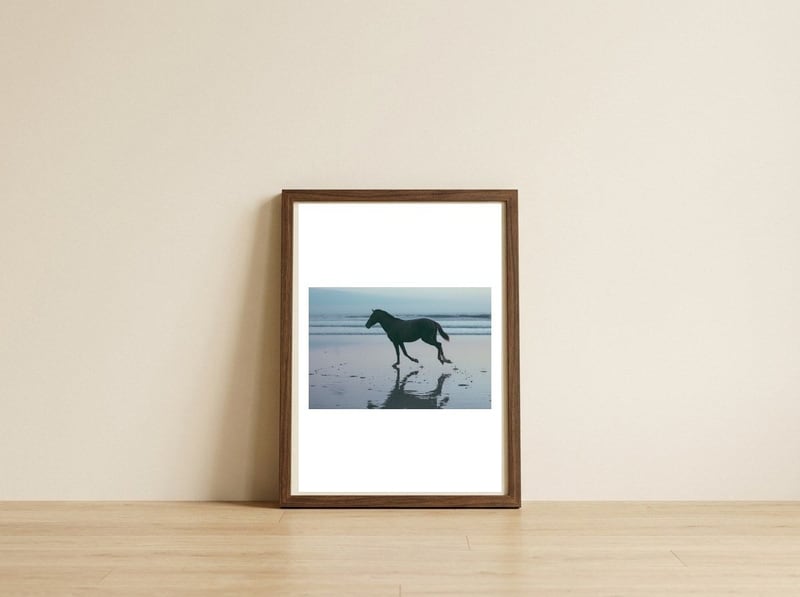 Wild Horse — framed, leaning against the wall