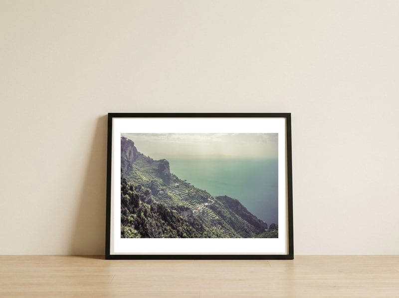 Italy Terrace Farm 2 — framed, leaning against the wall