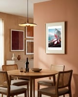 Buoys on a fishing boat framed in a intimate room thumbnail