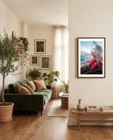 Buoys on a fishing boat framed in a grounding room thumbnail
