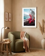 Buoys on a fishing boat framed in a tender room thumbnail