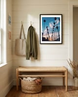 Palm trees in Los Angeles framed in a relaxed room thumbnail