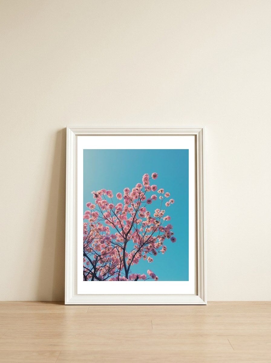 In Bloom — framed, leaning against the wall