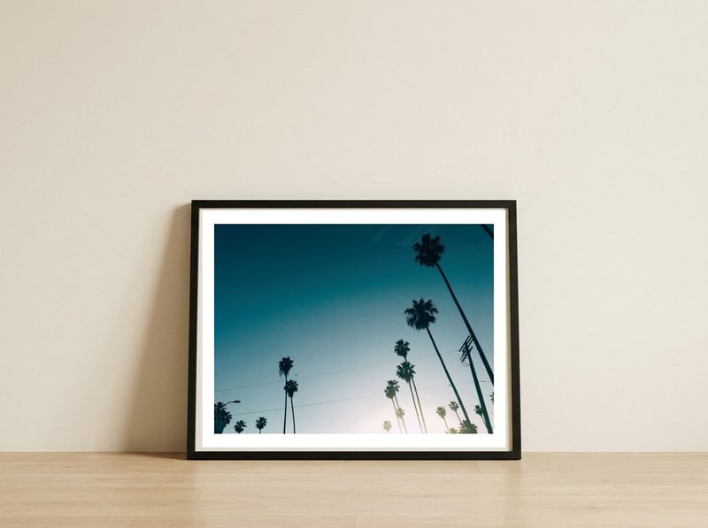 Palms through the dash — framed, leaning against the wall