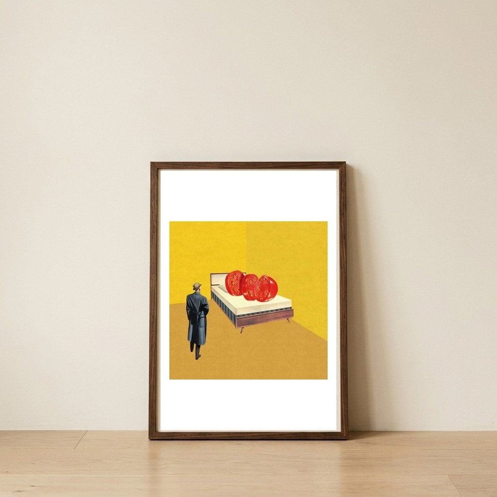 Murder — framed, leaning against the wall