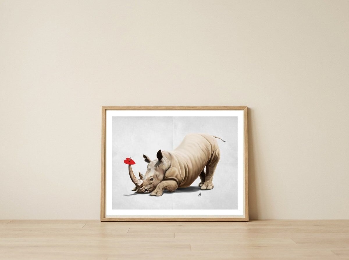 Horny (Wordless) — framed, leaning against the wall
