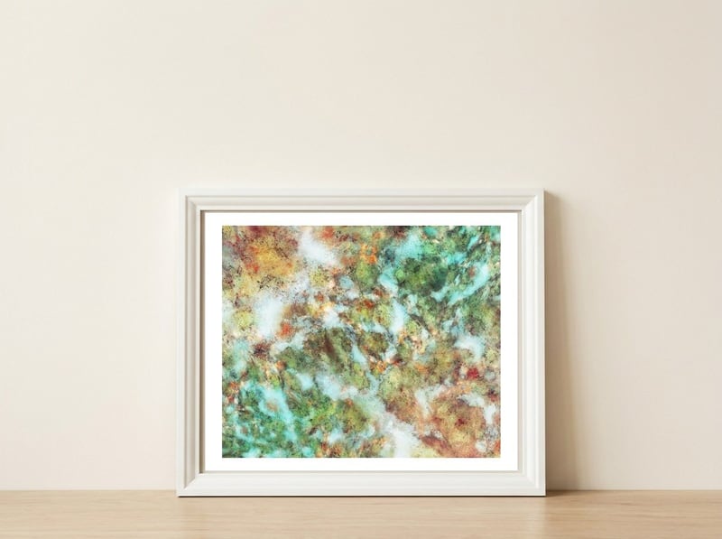 Cloud Cover — framed, leaning against the wall