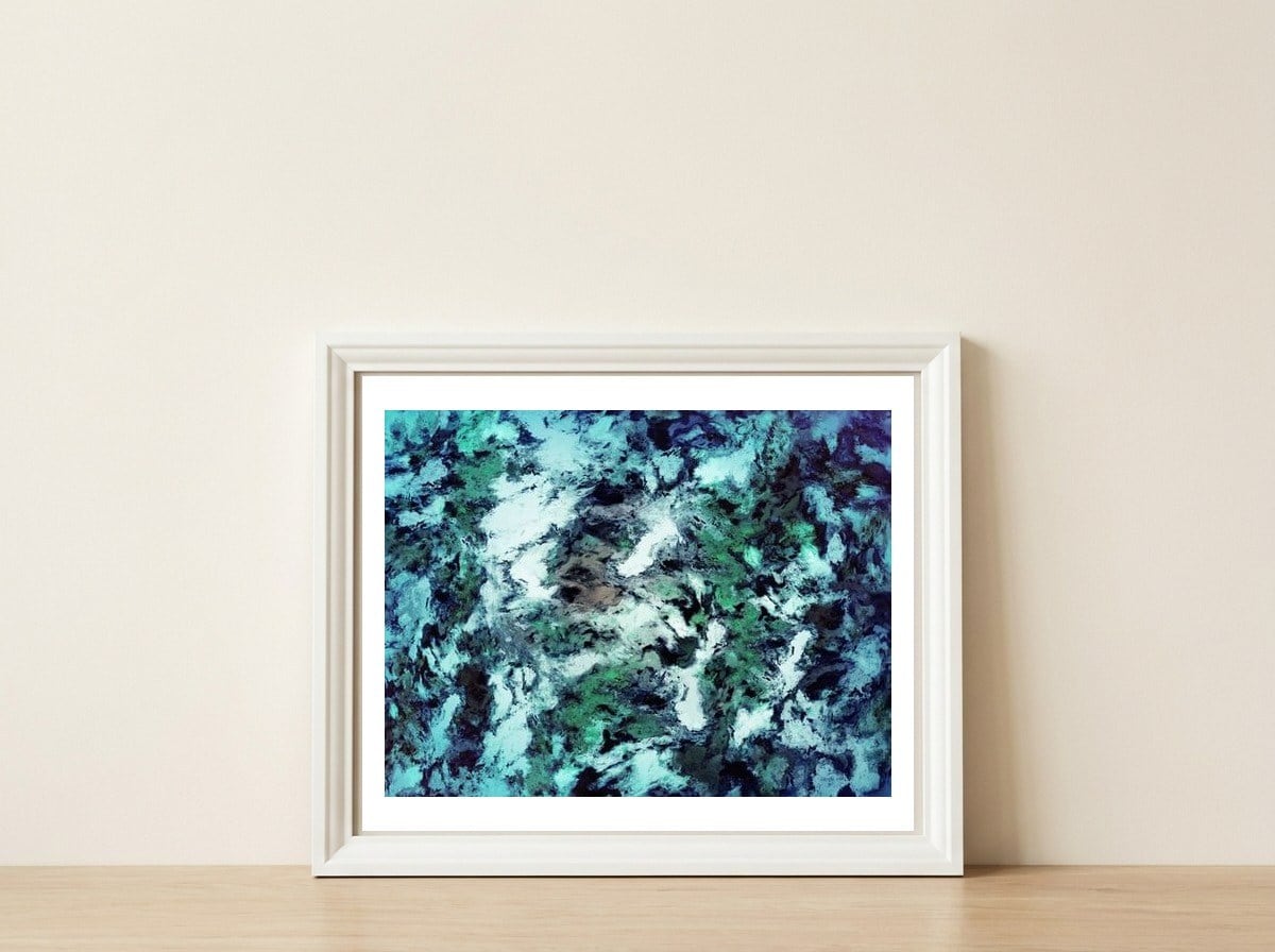 Iced Water — framed, leaning against the wall