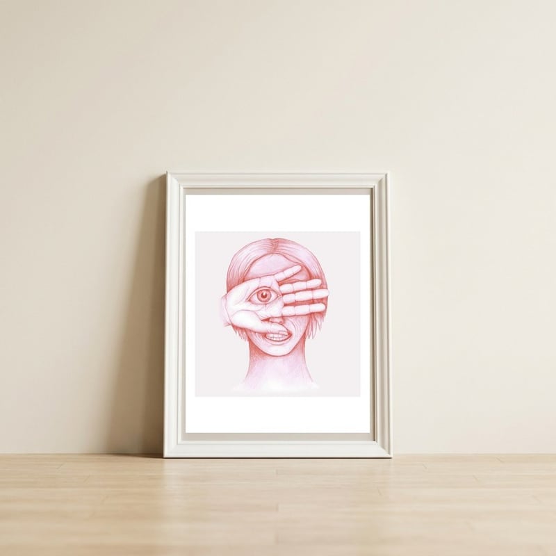 Fear of clairvoyance — framed, leaning against the wall