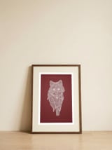 Lace Wolf — framed, leaning against the wall thumbnail