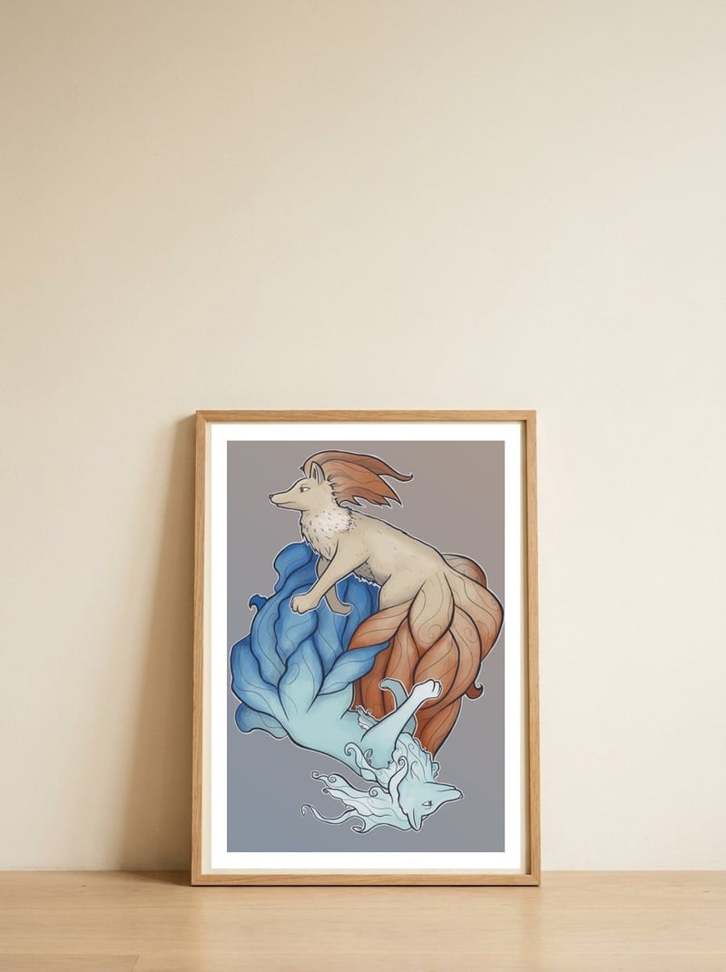 An Alolan Tale — framed, leaning against the wall