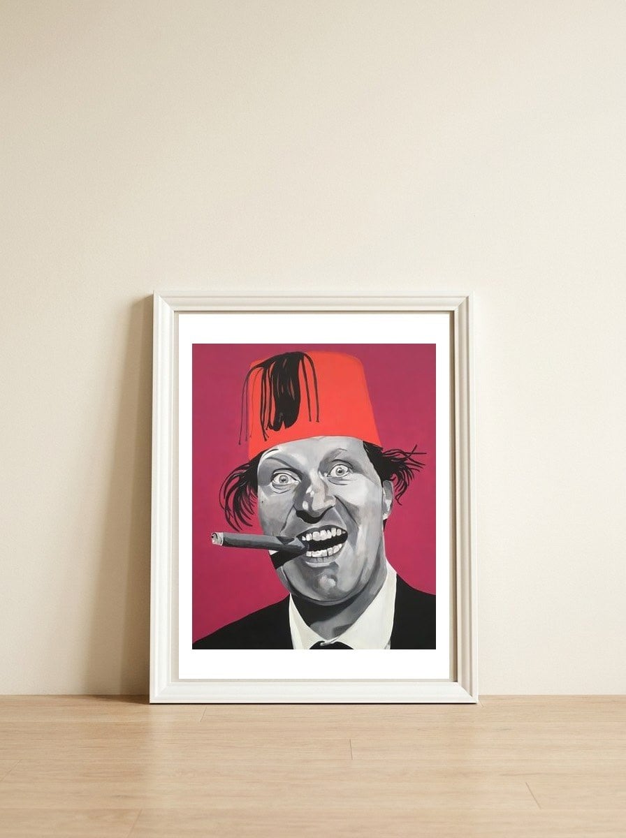 "juz Like That!" — framed, leaning against the wall