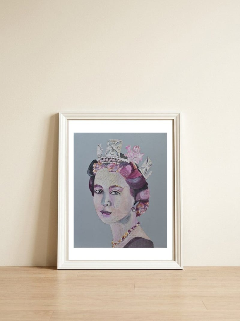 Young Elizabeth — framed, leaning against the wall