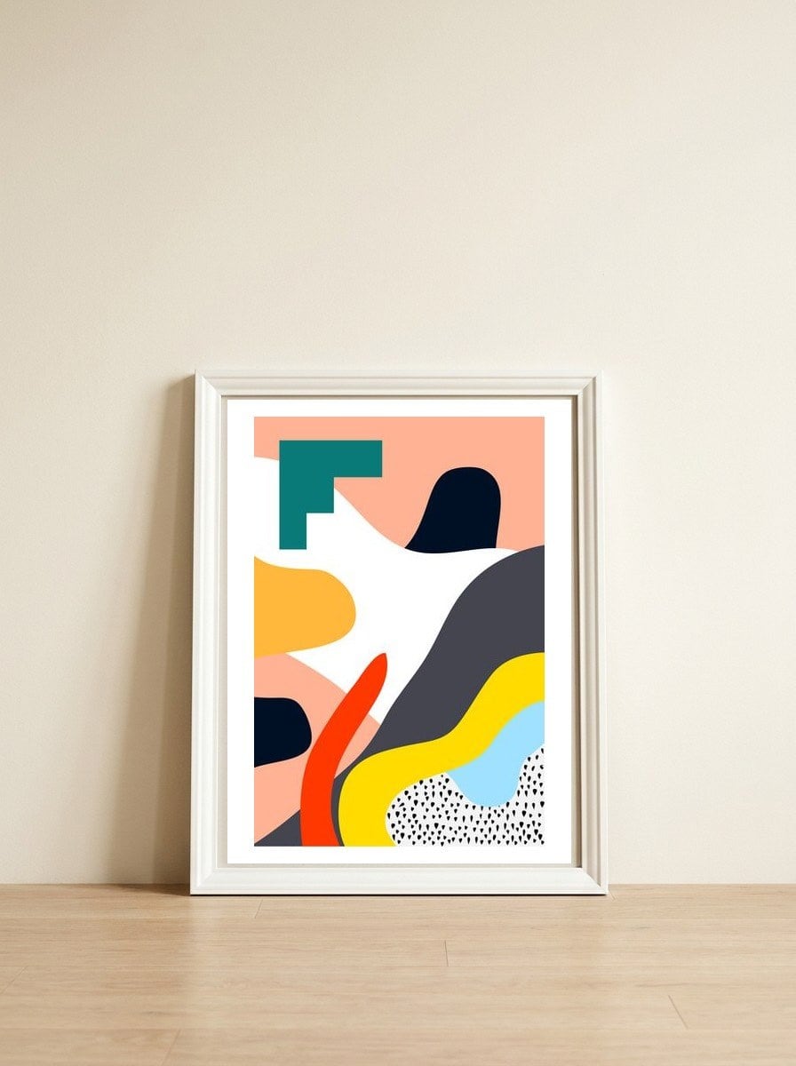 Amalfi Coast 1 — framed, leaning against the wall