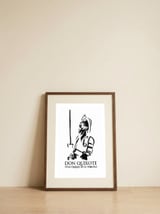 Don Quixote — framed, leaning against the wall thumbnail