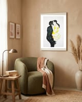 Kiss framed in a tender room thumbnail