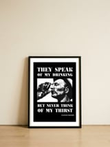 About Drinking — framed, leaning against the wall thumbnail