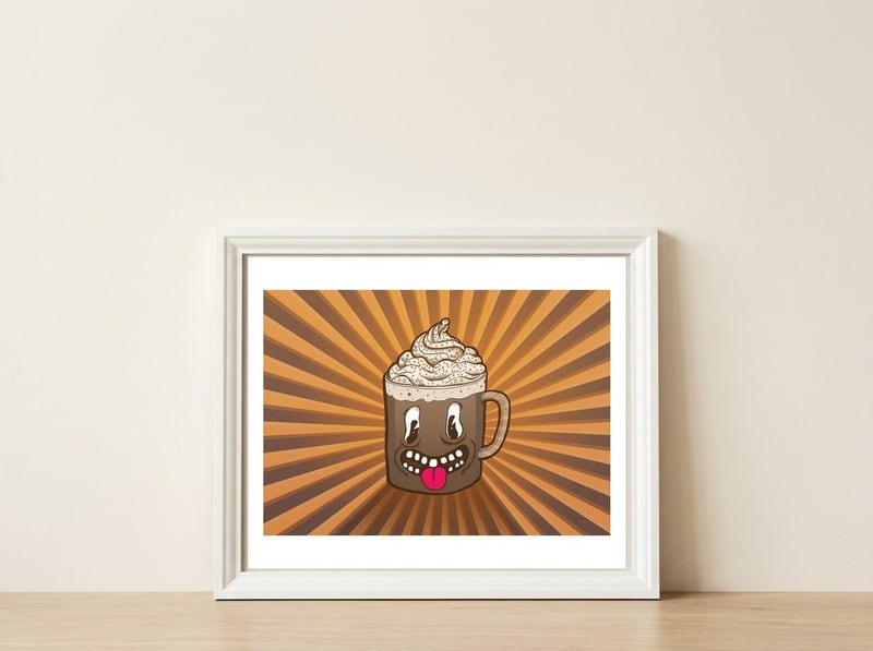 Cinnamon Mochacinno Stout  — framed, leaning against the wall