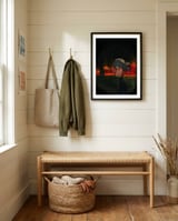 Three Bilboards Outside Ebbing Missouri framed in a relaxed room thumbnail