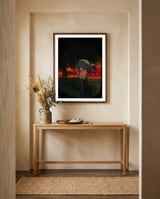 Three Bilboards Outside Ebbing Missouri framed in a welcoming room thumbnail