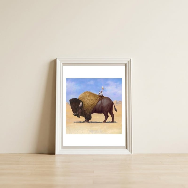 Tales of the Old West — framed, leaning against the wall