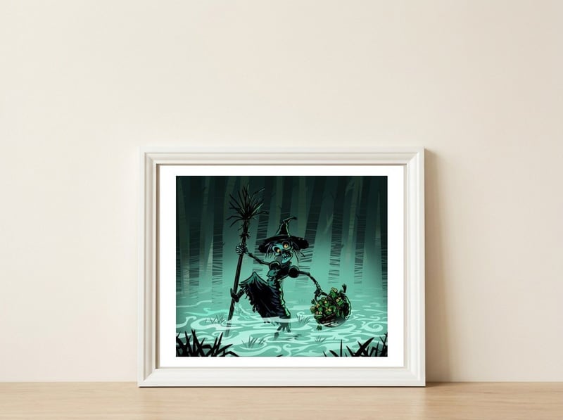 Undead Witch — framed, leaning against the wall