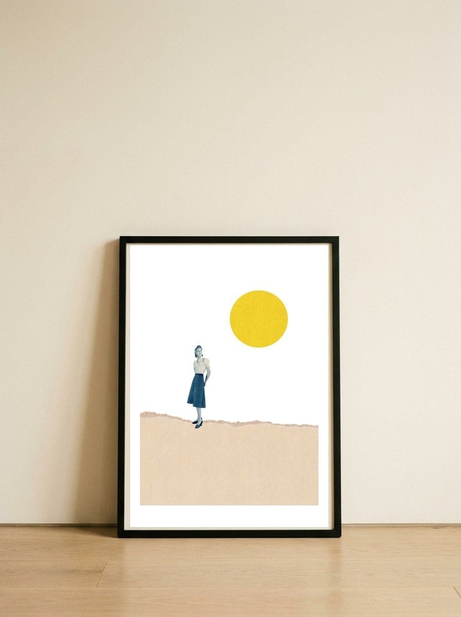 Full Moon — framed, leaning against the wall