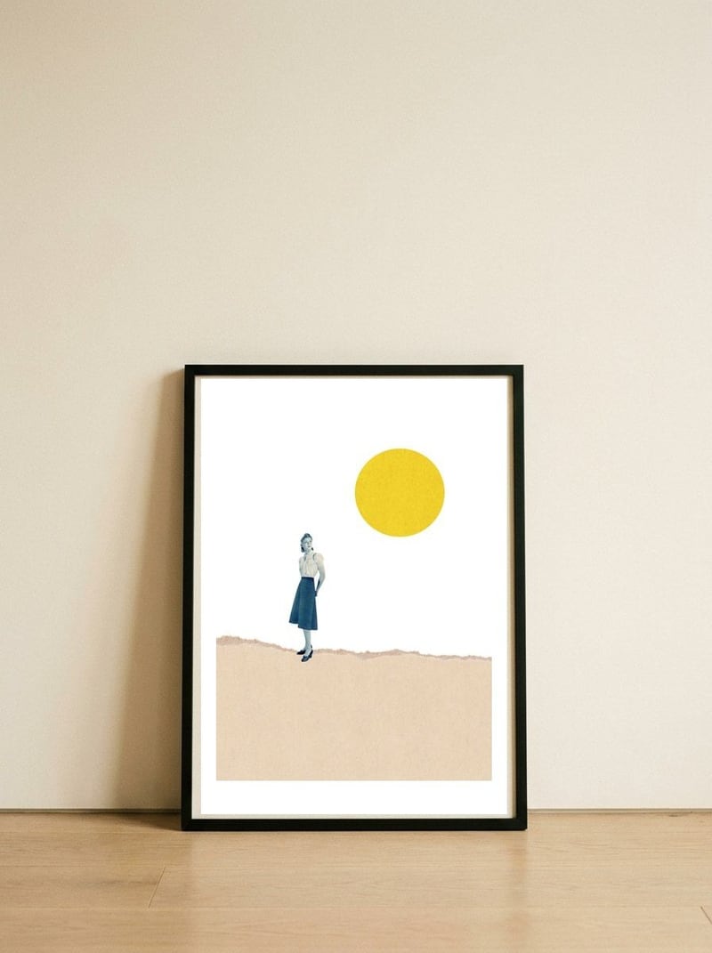 Full Moon — framed, leaning against the wall