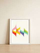 Rainbow Waves — framed, leaning against the wall thumbnail