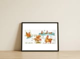 Bored Chickens — framed, leaning against the wall thumbnail