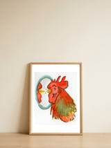 Rooster — framed, leaning against the wall thumbnail