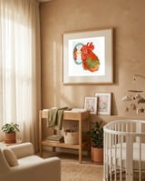 Rooster framed in a tender room thumbnail