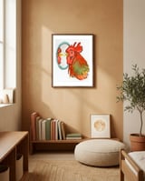 Rooster framed in a gentle room thumbnail