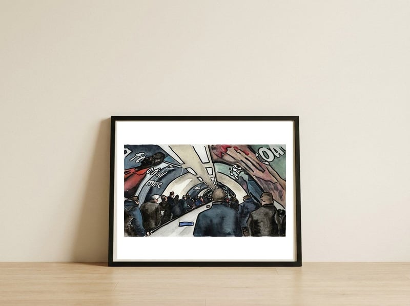 Waterloo & City — framed, leaning against the wall