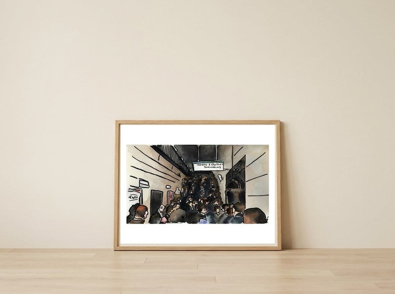 Waterloo & City — framed, leaning against the wall
