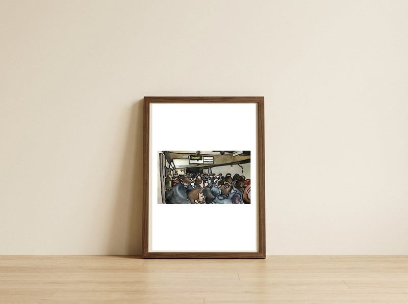 Waterloo & City — framed, leaning against the wall