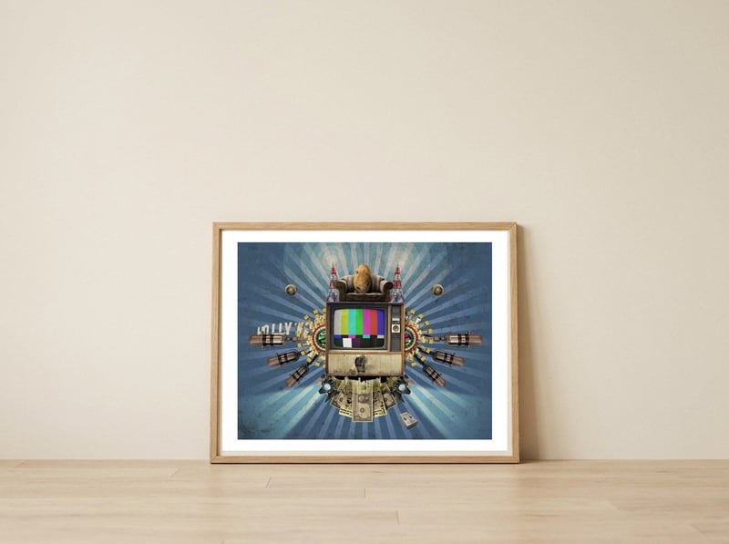 The Television Will Not Be Revolutionised! — framed, leaning against the wall