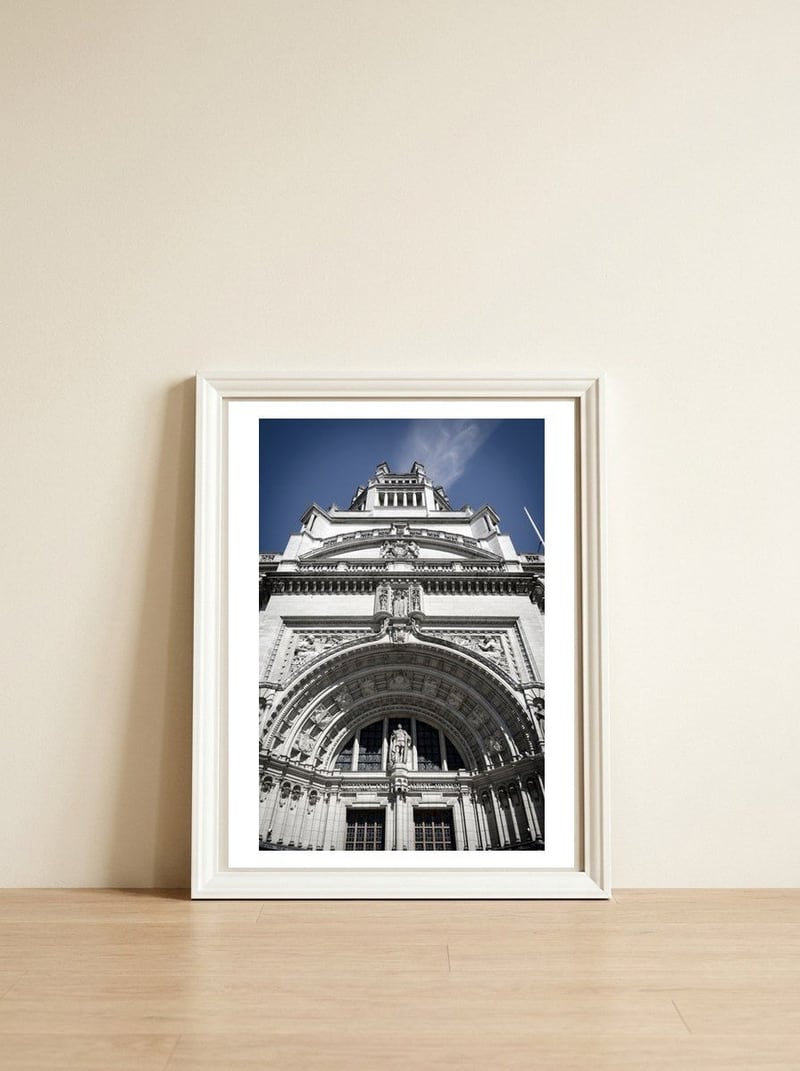 Might and art — framed, leaning against the wall