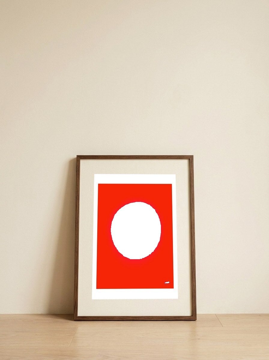 Love — framed, leaning against the wall