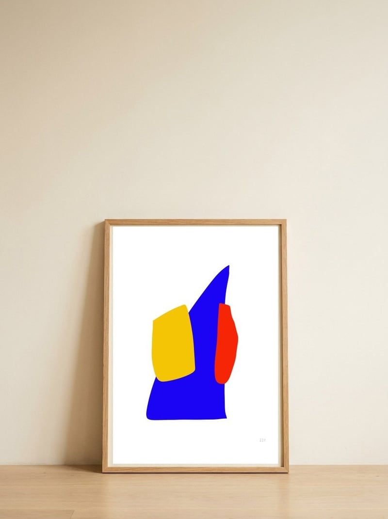 Uneasy — framed, leaning against the wall