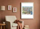 London Map Illustration framed in a tender room thumbnail