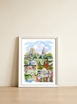 Washington District of Columbia Illustration — framed, leaning against the wall thumbnail