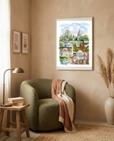 Washington District of Columbia Illustration framed in a tender room thumbnail