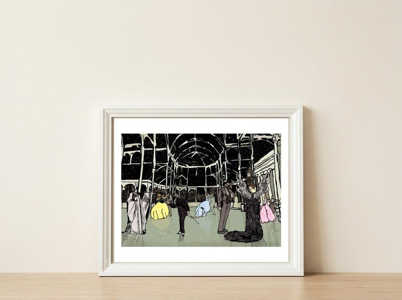 New Years Eve London 1884 — framed, leaning against the wall