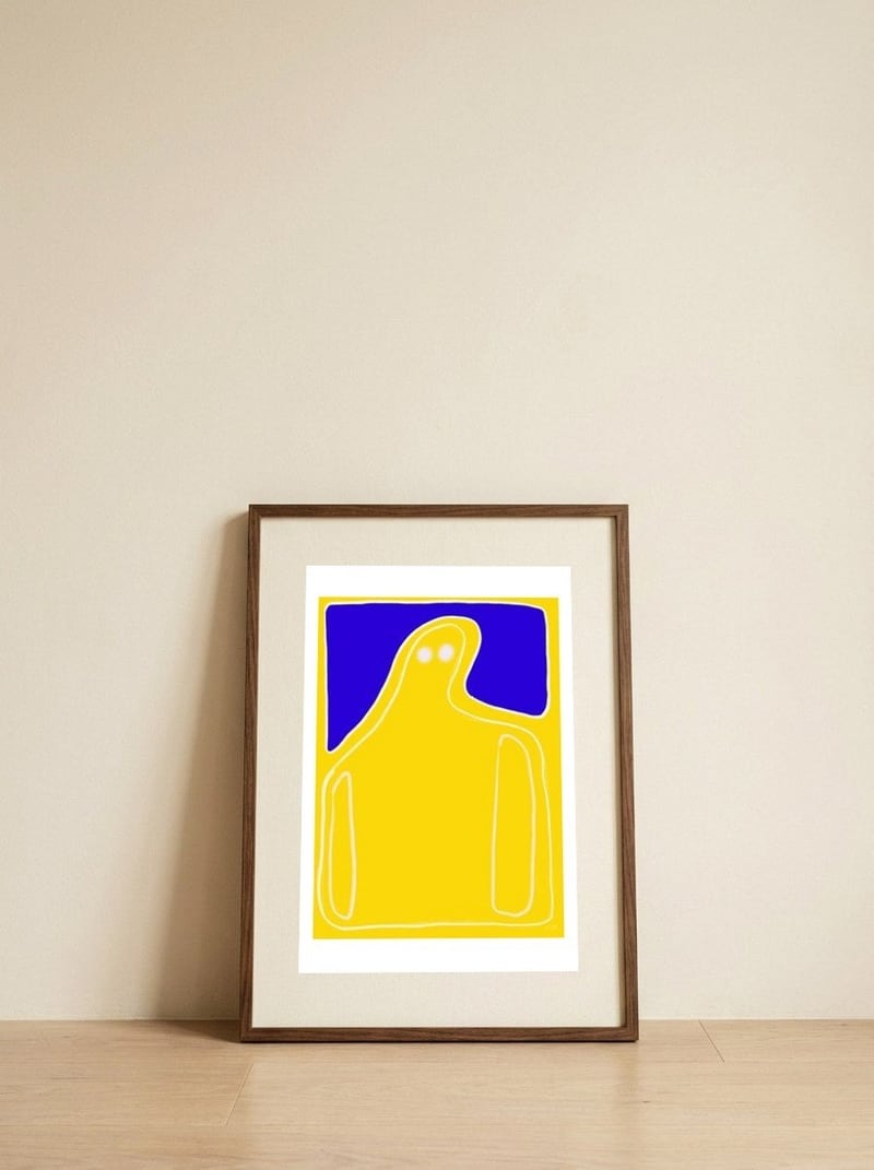 Dark Night — framed, leaning against the wall