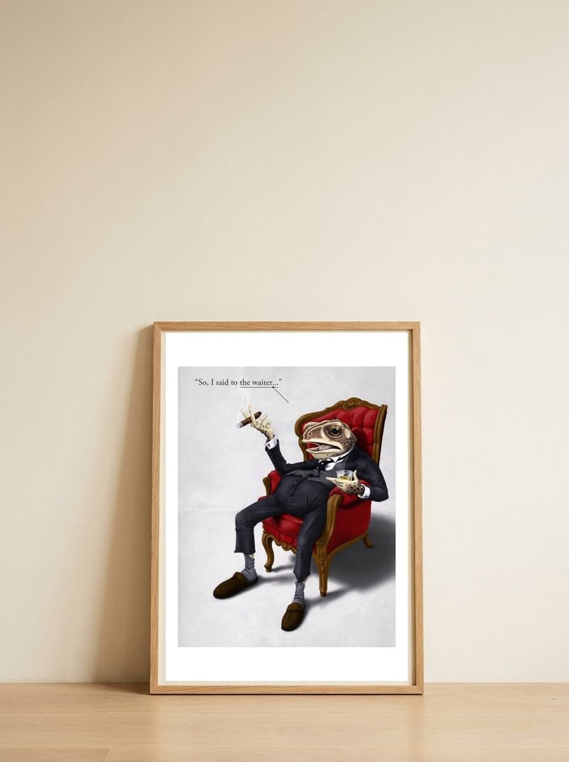 Fly In My Soup — framed, leaning against the wall