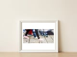 Shopping feet — framed, leaning against the wall thumbnail