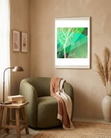 P22-B3 Trees And Triangles framed in a tender room thumbnail