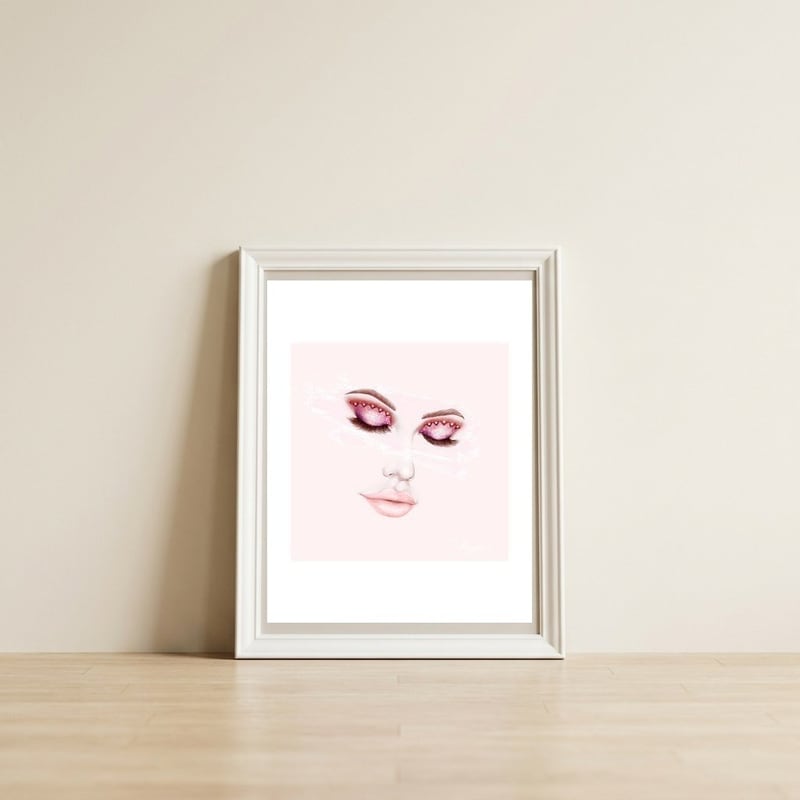 B Queen — framed, leaning against the wall