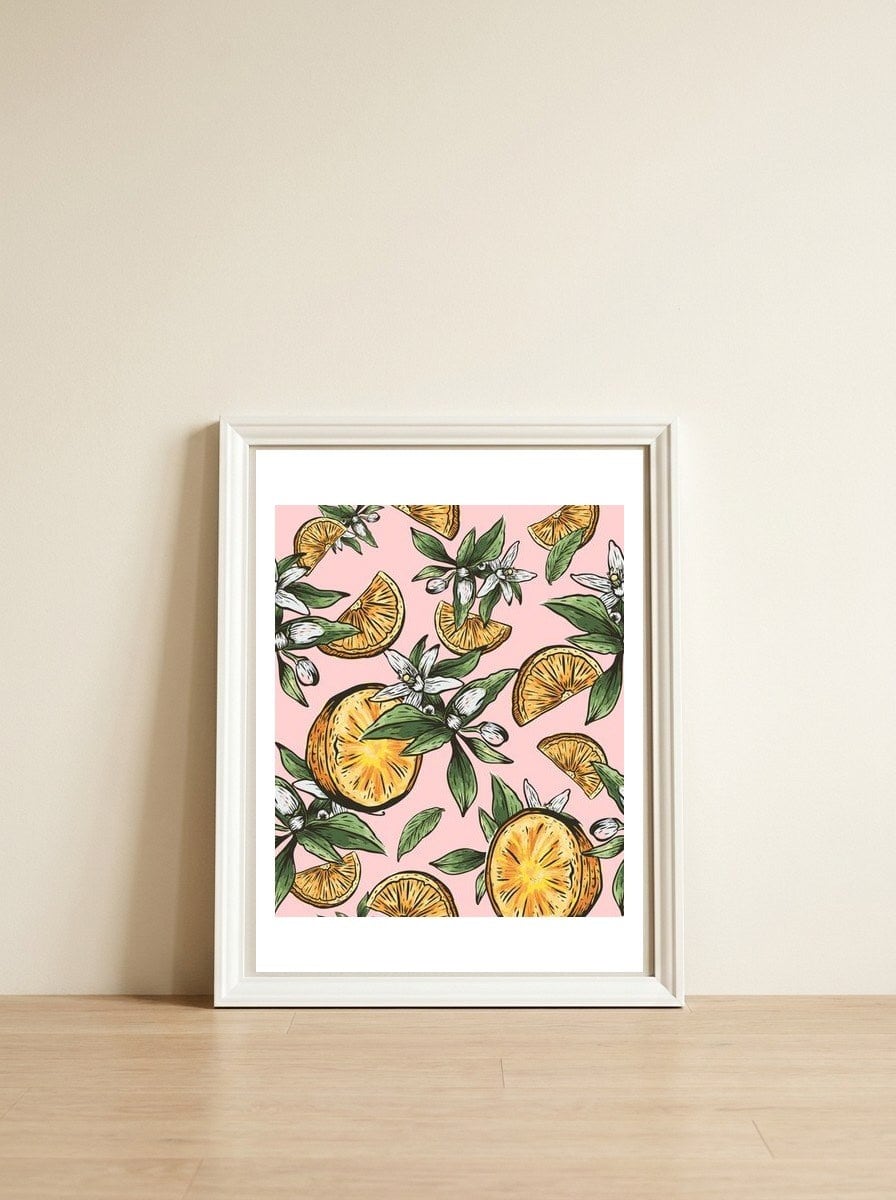 Lemon Crush Art Print — framed, leaning against the wall